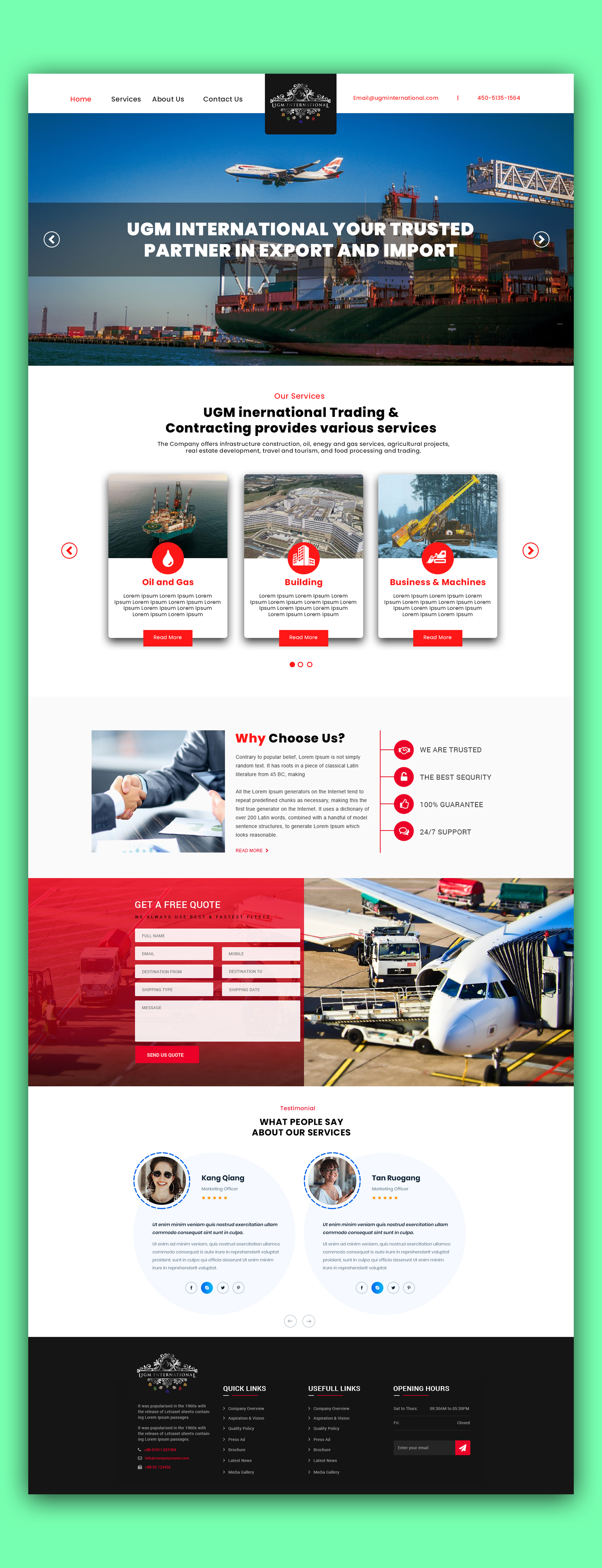 Diseño Web por nguruzzdng para UGM INTERNATIONAL  | Diseño #23479206