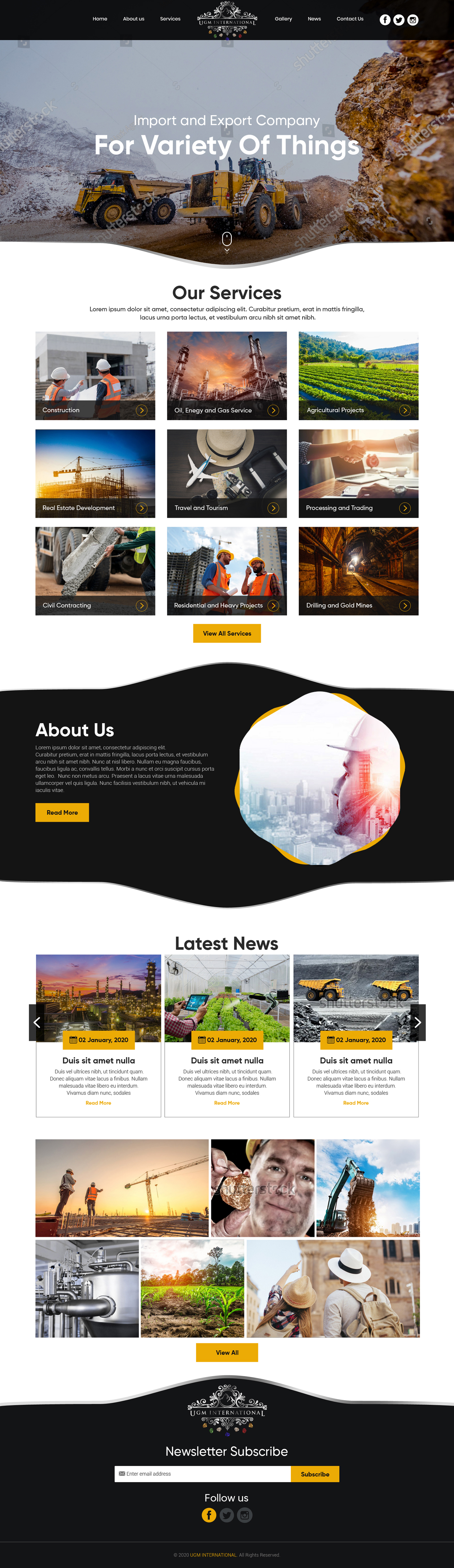 Web Design by sai.designer87 for UGM INTERNATIONAL  | Design #23479176