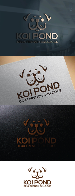 Koi Pond Deux French Bulldogs | Logo Design by stokes18