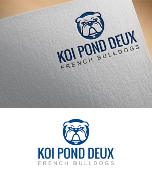 Koi Pond Deux French Bulldogs | Logo Design by Aliqa Design