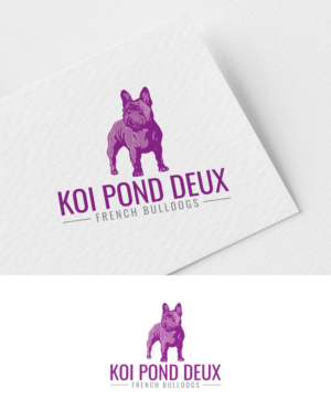 Koi Pond Deux French Bulldogs | Logo Design by madeline 3