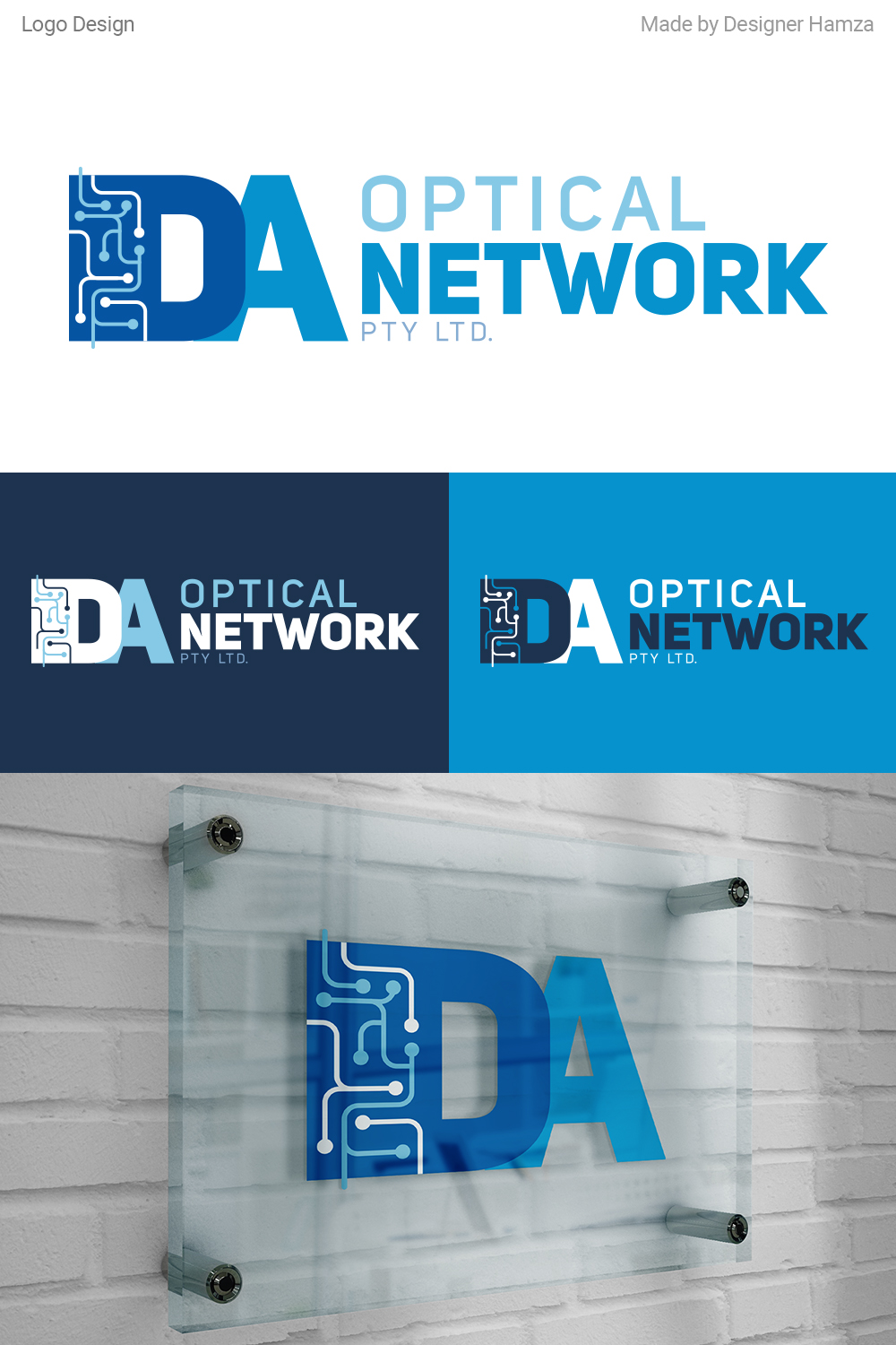 Logo Design by Designer Hamza for D A Optical Network Pty Ltd | Design #23493255