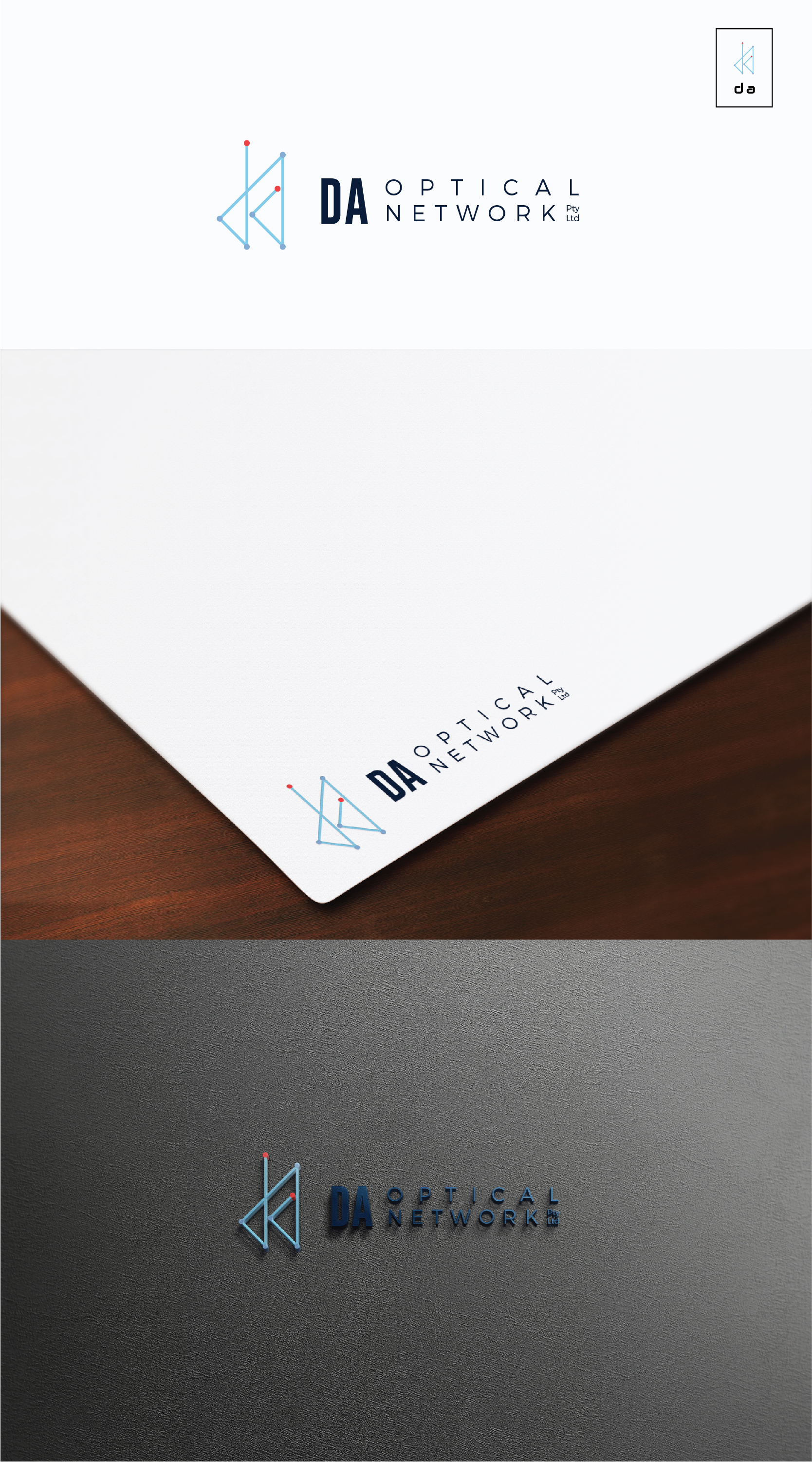 Logo Design by IMilenovic for D A Optical Network Pty Ltd | Design #23487931