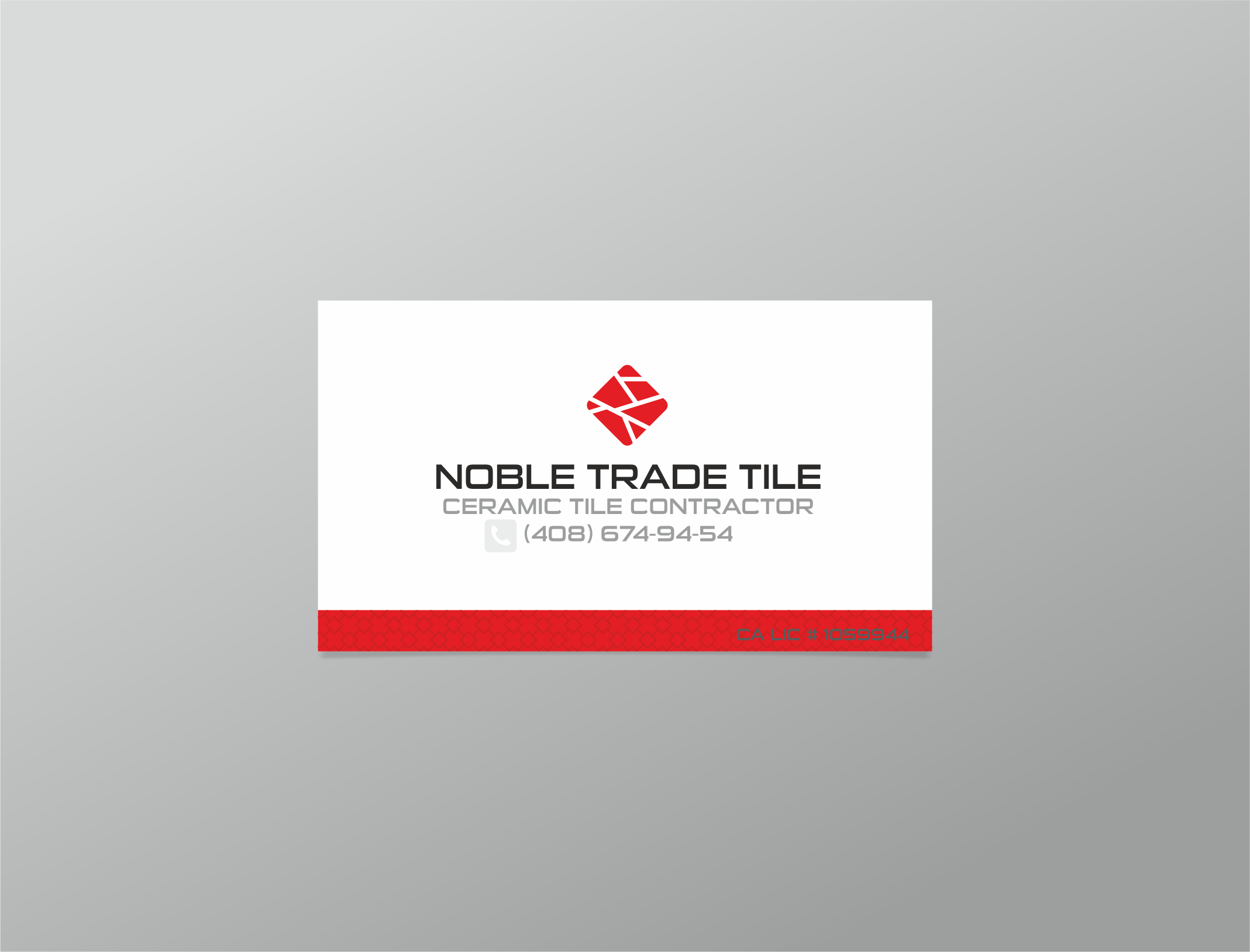 Business Card Design for Noble trade tile by Artissan Design 23523215