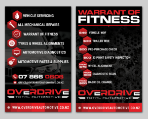 graphic design for a signs in automotive shop reception area | Design Graphique par SAI DESIGNS