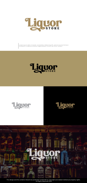 something... "Liquor" or "Liquor" something | Logo Design by Kim Ji