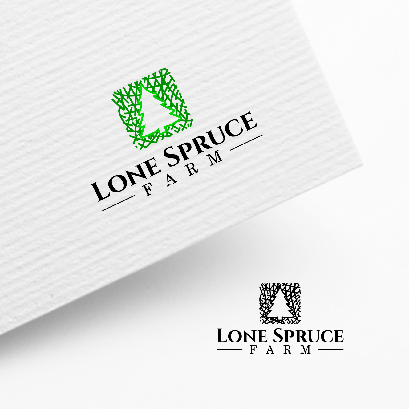 Logo Design by Arham Hidayat for Lone Spruce Farm | Design #23515559