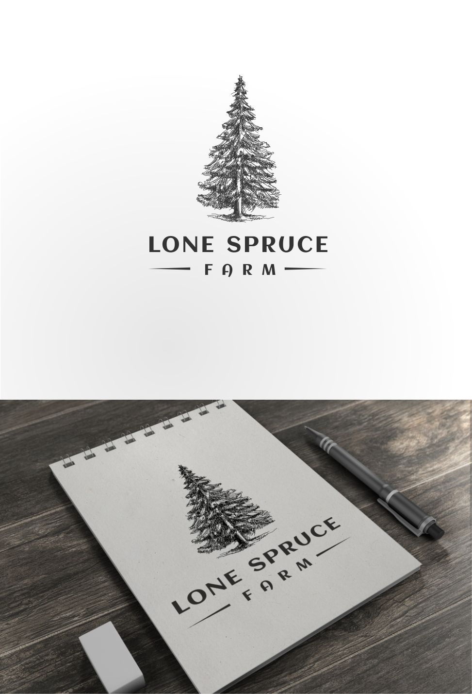Logo Design by *mary for Lone Spruce Farm | Design #23496756