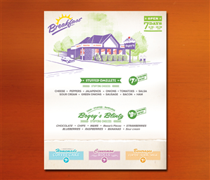 one page menu design