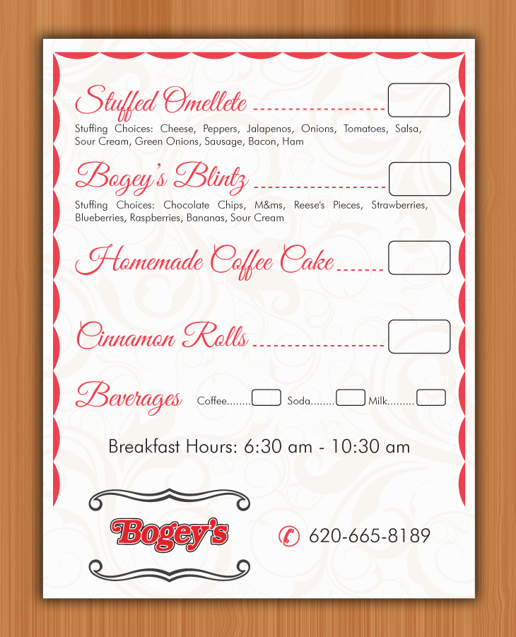 Menu Design by Sbss for this project | Design #3006697