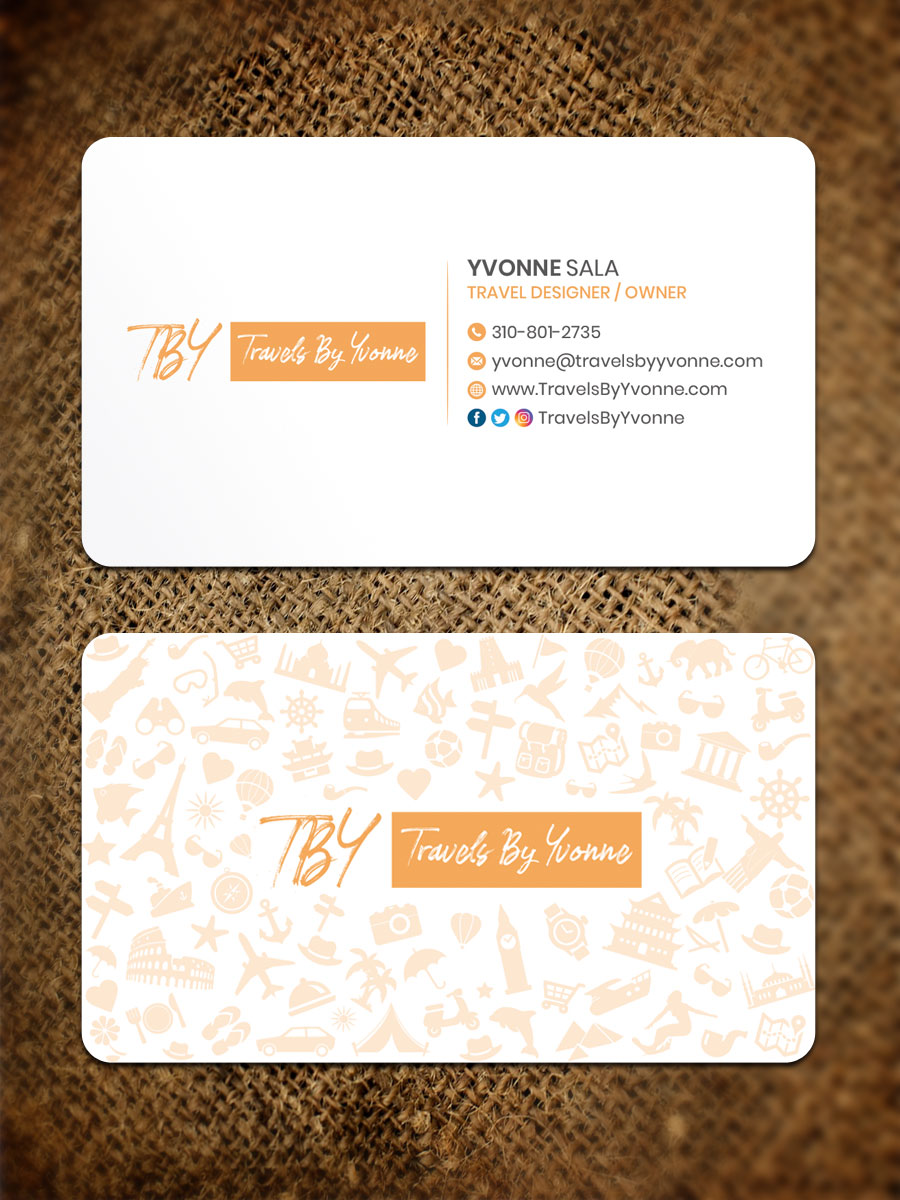 Business Card Design by Sandaruwan for Travels By Yvonne  | Design #23507303