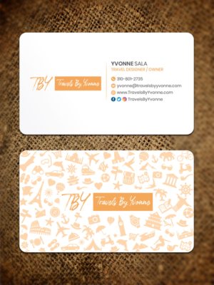 Travels By Yvonne Business Cards | Business Card Design by Sandaruwan