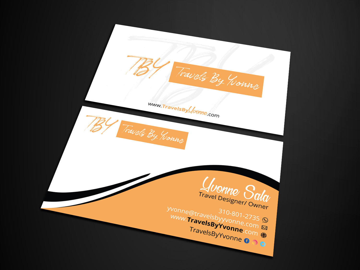 Design de Carte de Visite par Verified artistry pour Travels By Yvonne  | Design #23501387