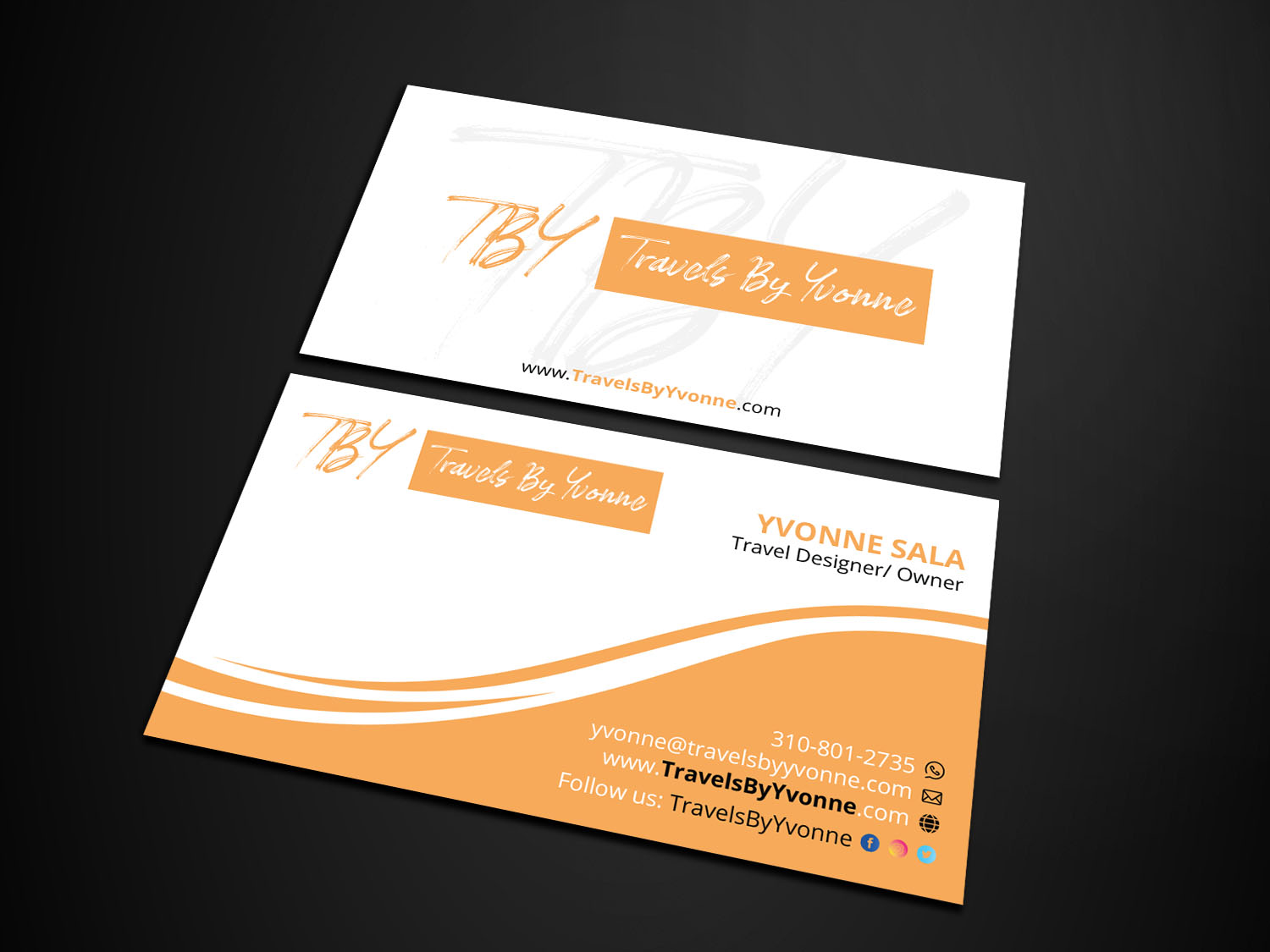 Business Card Design by Verified artistry for Travels By Yvonne  | Design #23508093
