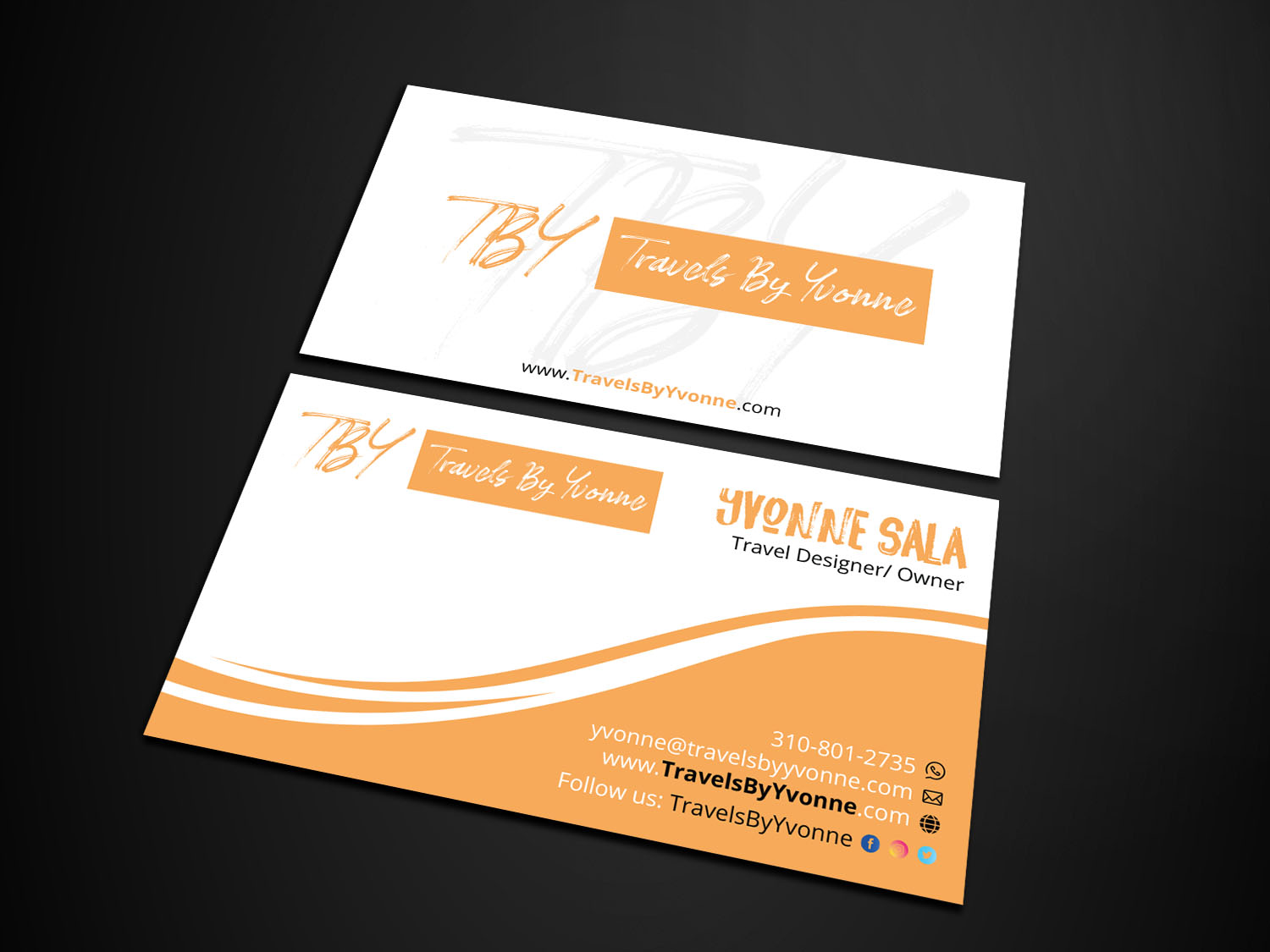 Business Card Design by Verified artistry for Travels By Yvonne  | Design #23515428