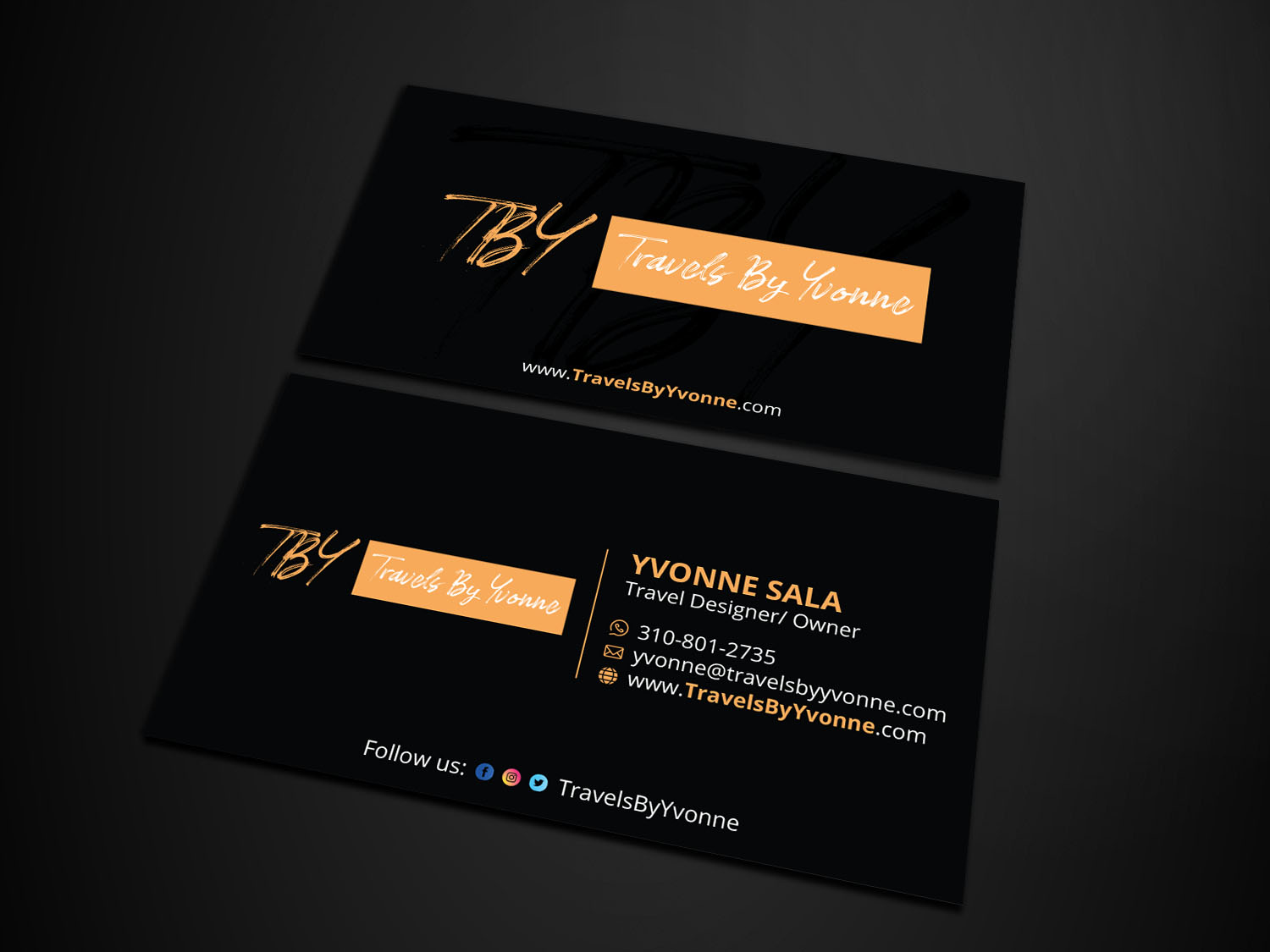 Design de Carte de Visite par Verified artistry (Design garden) pour Travels By Yvonne  | Design : #23515543