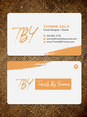 Design de Carte de Visite par JK18 pour Travels By Yvonne  | Design : #23500624