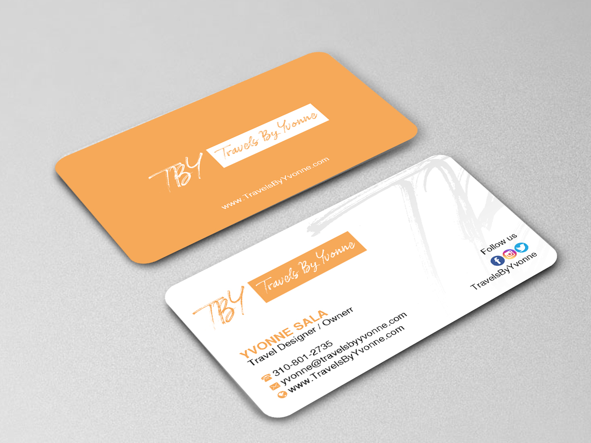 Diseño de Tarjeta de Presentación por Creations Box 2015 para Travels By Yvonne  | Diseño #23502361