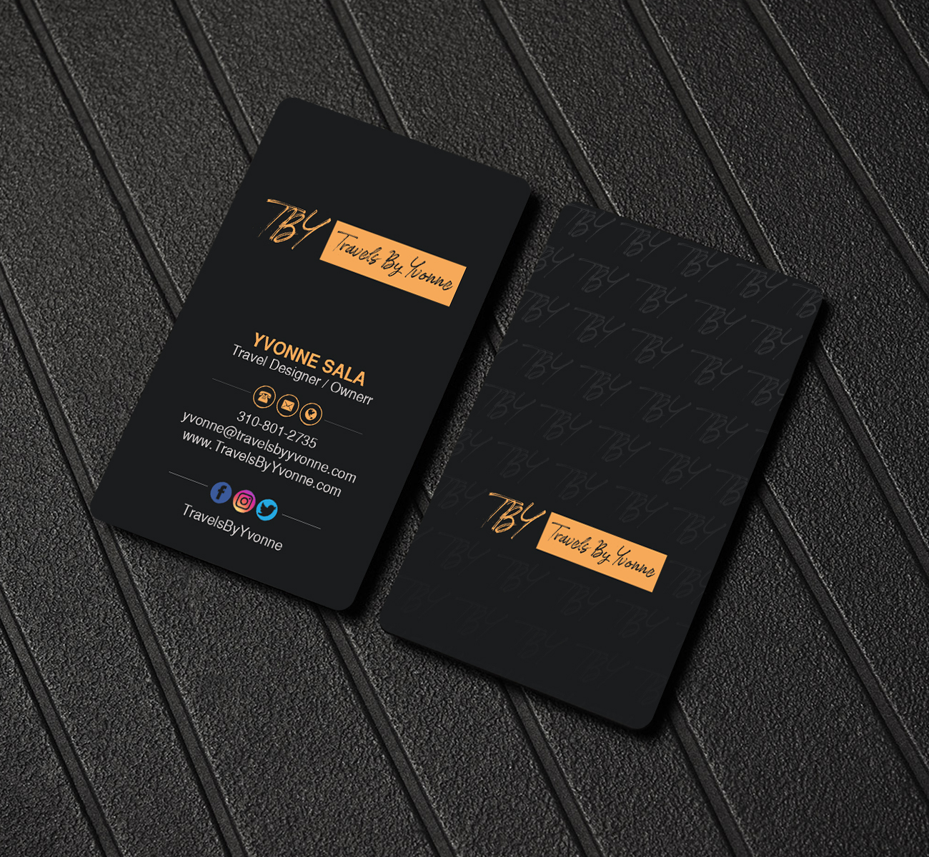Business Card Design by Creations Box 2015 for Travels By Yvonne  | Design #23502374