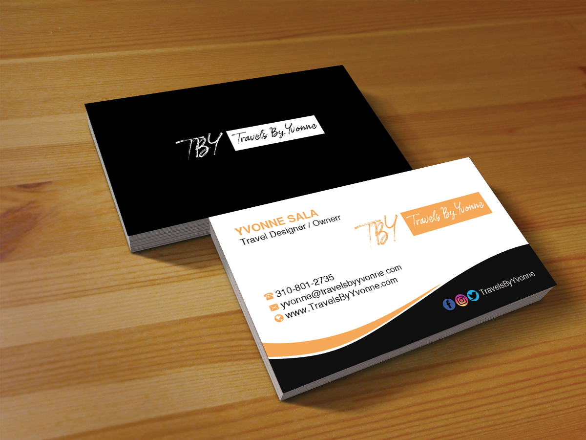 Diseño de Tarjeta de Presentación por Creations Box 2015 para Travels By Yvonne  | Diseño #23504840