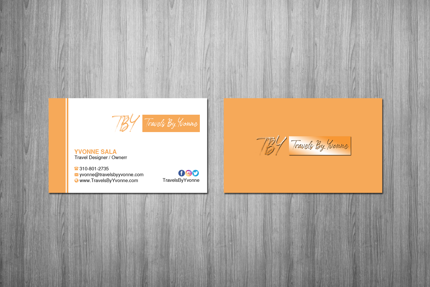 Visitenkarten-Design von Creations Box 2015 für Travels By Yvonne  | Design #23504848