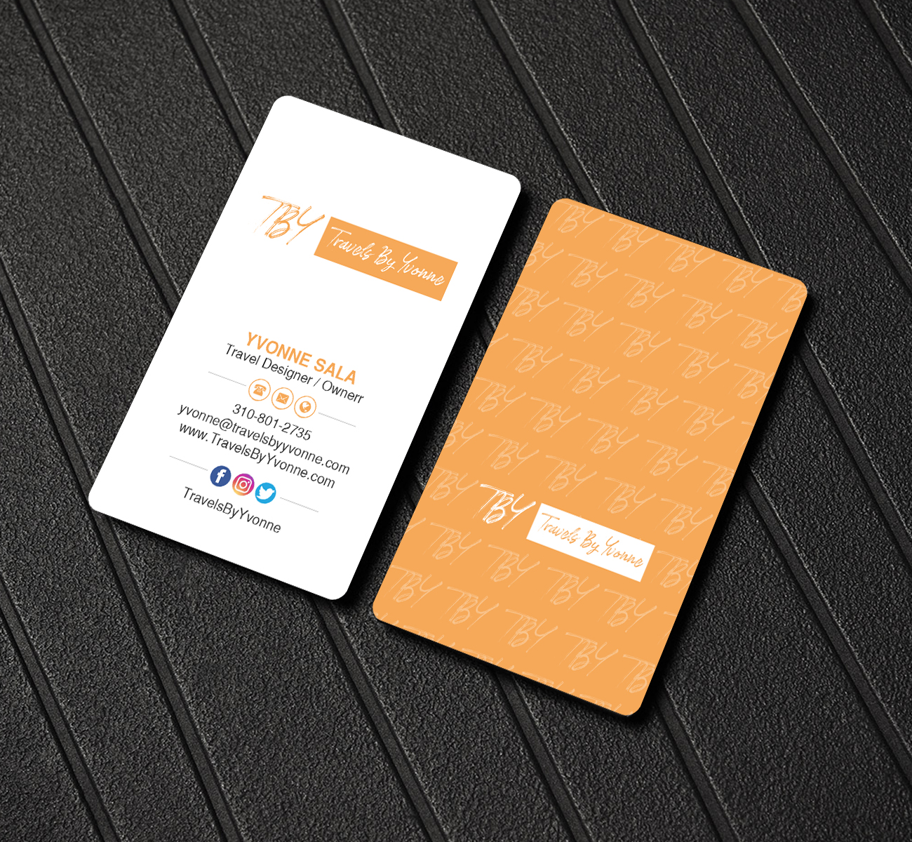 Business Card Design by Creations Box 2015 for Travels By Yvonne  | Design #23504863