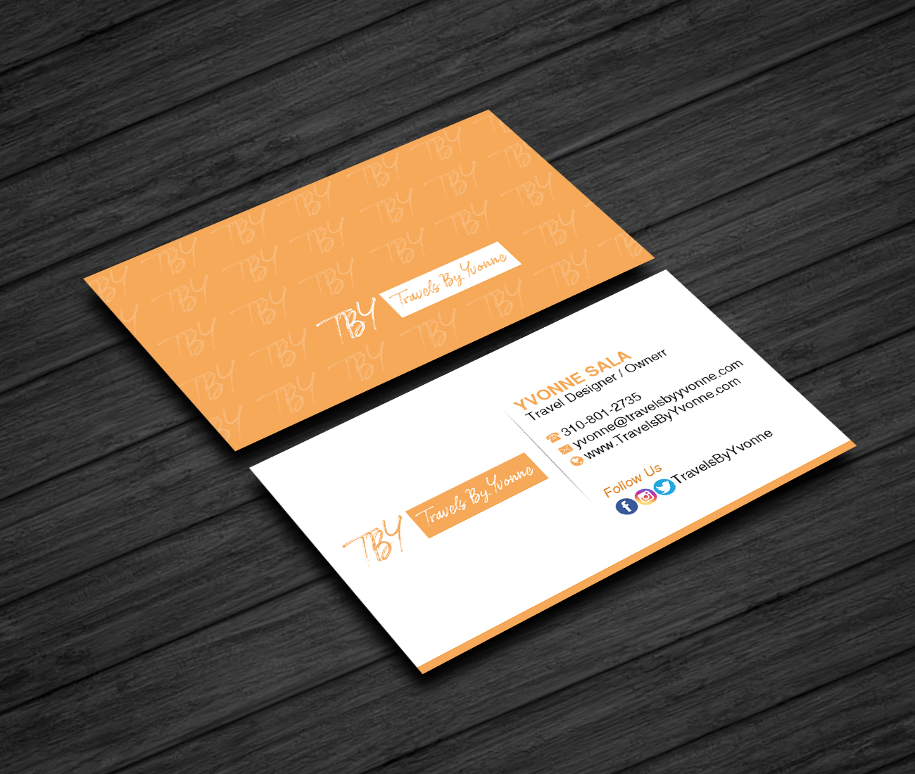 Business Card Design by Creations Box 2015 for Travels By Yvonne  | Design #23509060