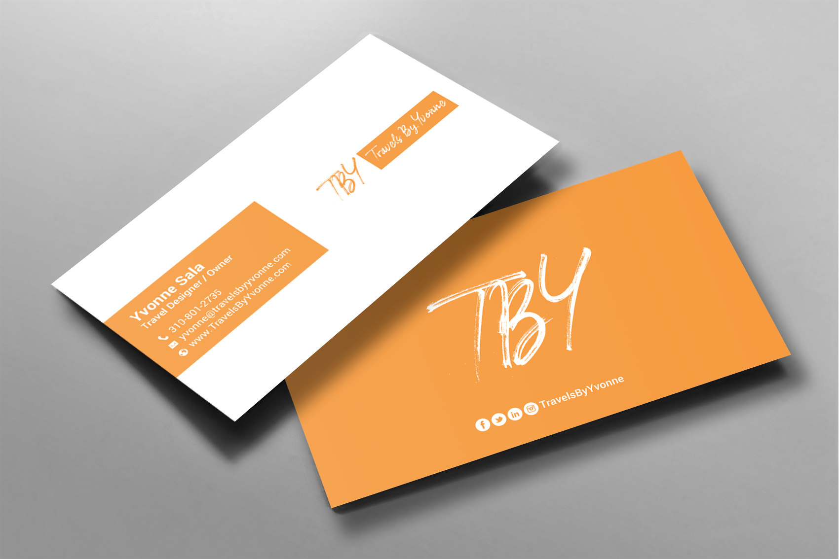Business Card Design by chandrayaan.creative for Travels By Yvonne  | Design #23501502