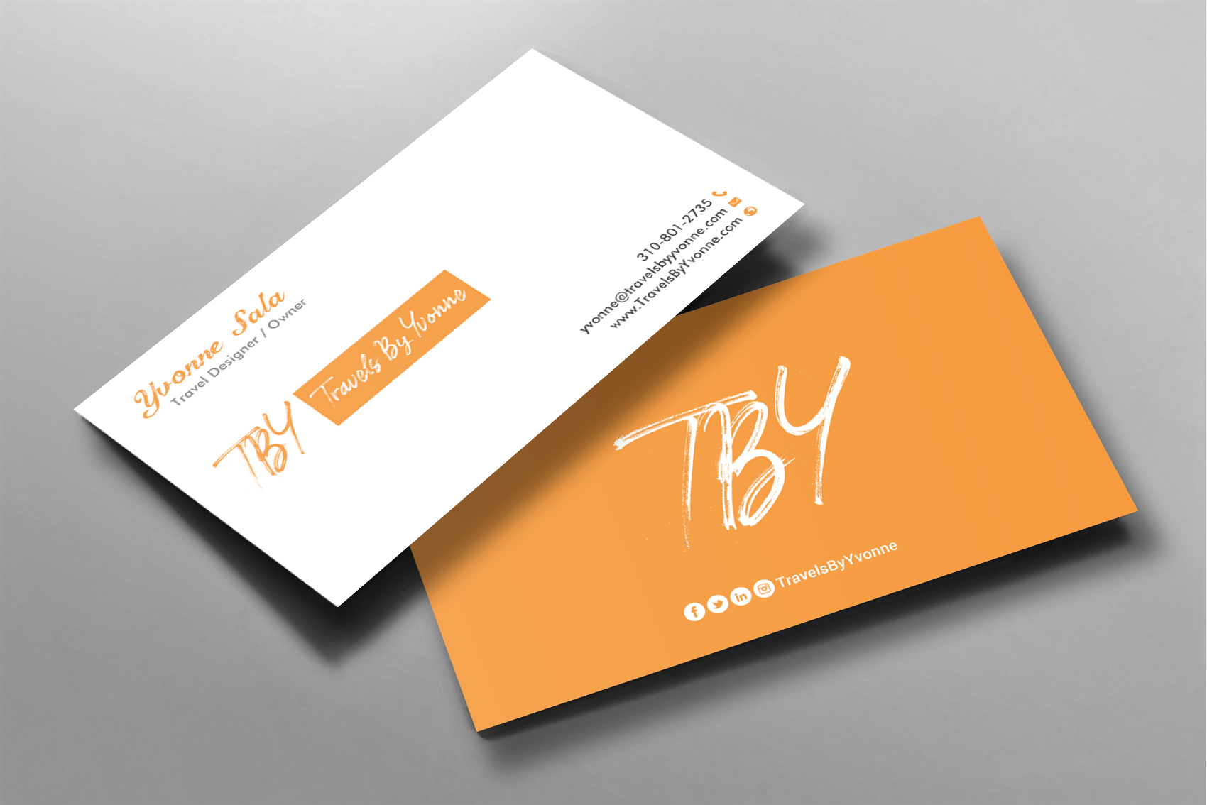 Business Card Design by chandrayaan.creative for Travels By Yvonne  | Design #23501503