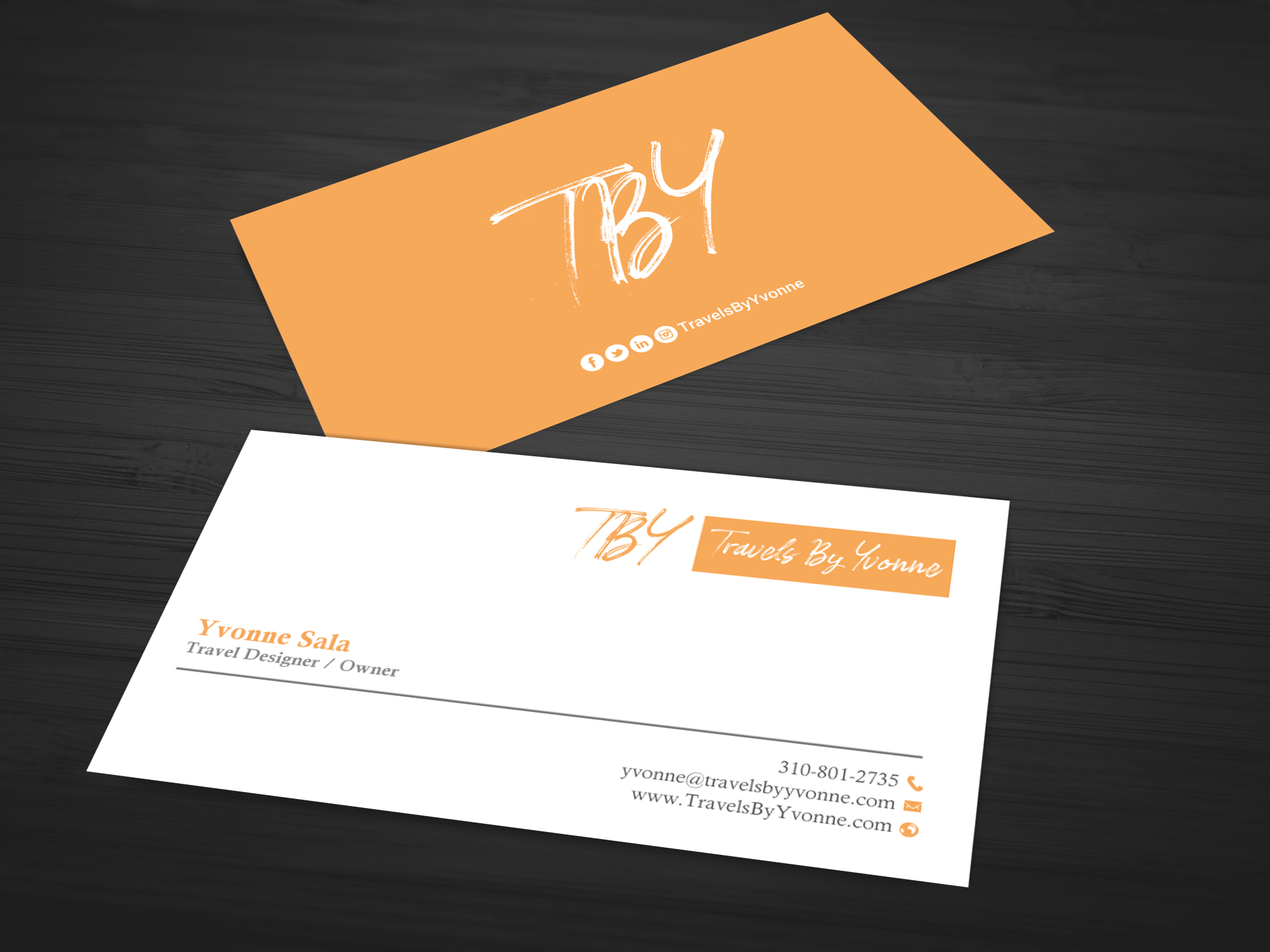 Business Card Design by chandrayaan.creative for Travels By Yvonne  | Design #23501506