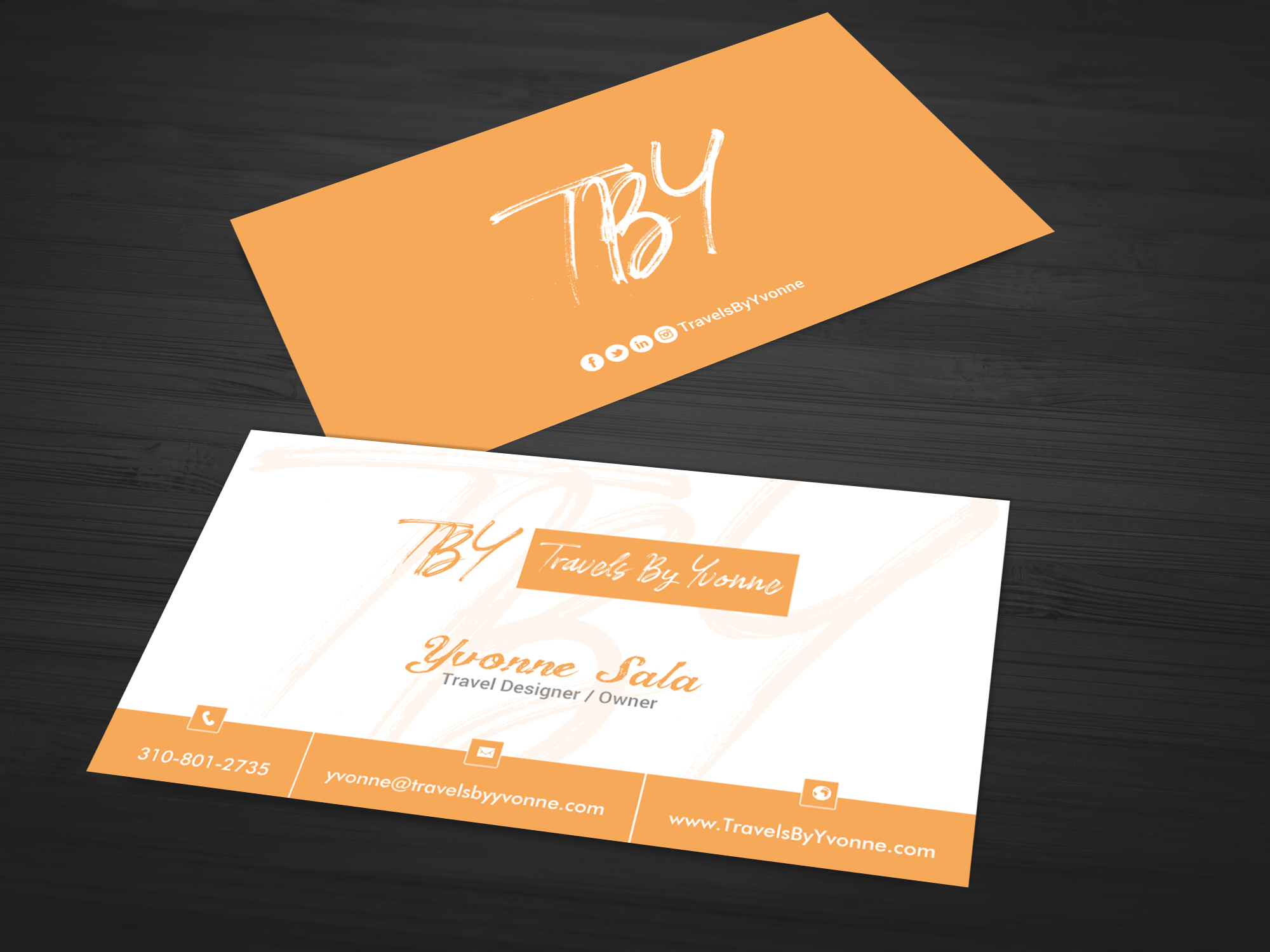 Design de Carte de Visite par chandrayaan.creative pour Travels By Yvonne  | Design #23501507