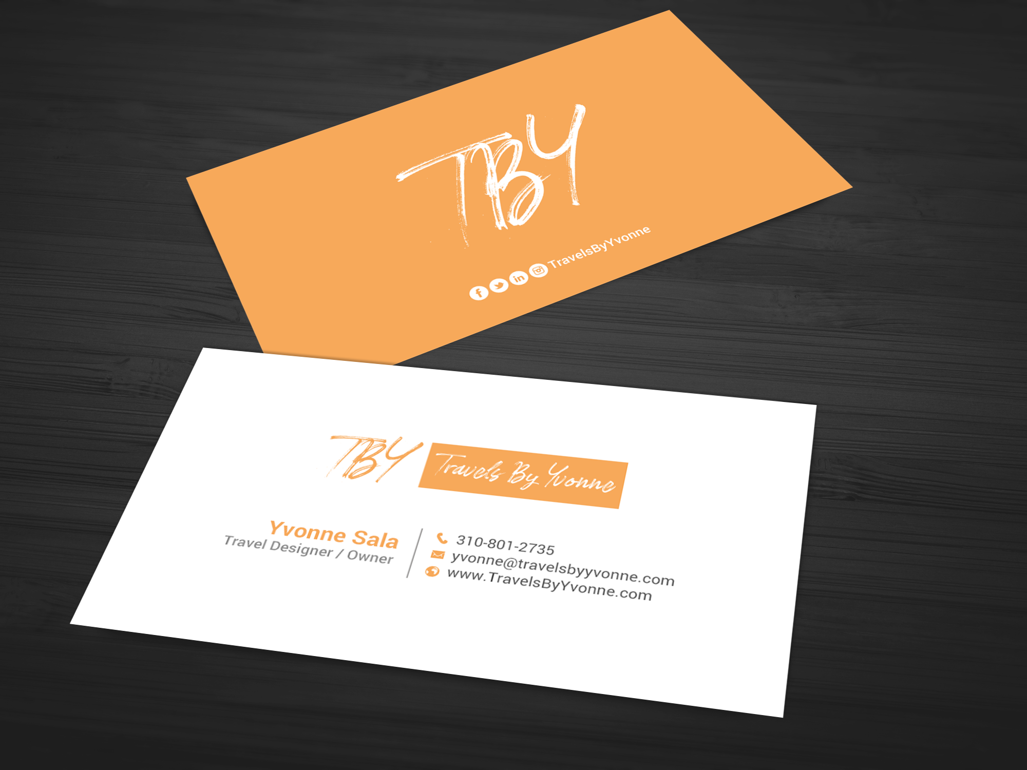 Business Card Design by chandrayaan.creative for Travels By Yvonne  | Design #23501508