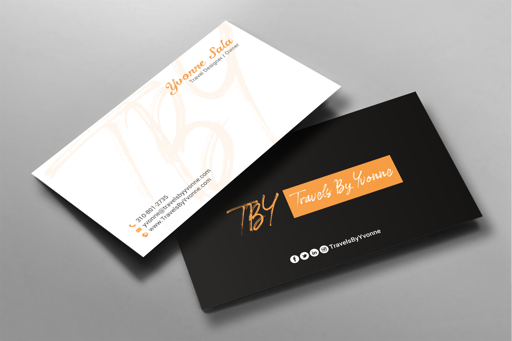 Business Card Design by chandrayaan.creative for Travels By Yvonne  | Design #23501509