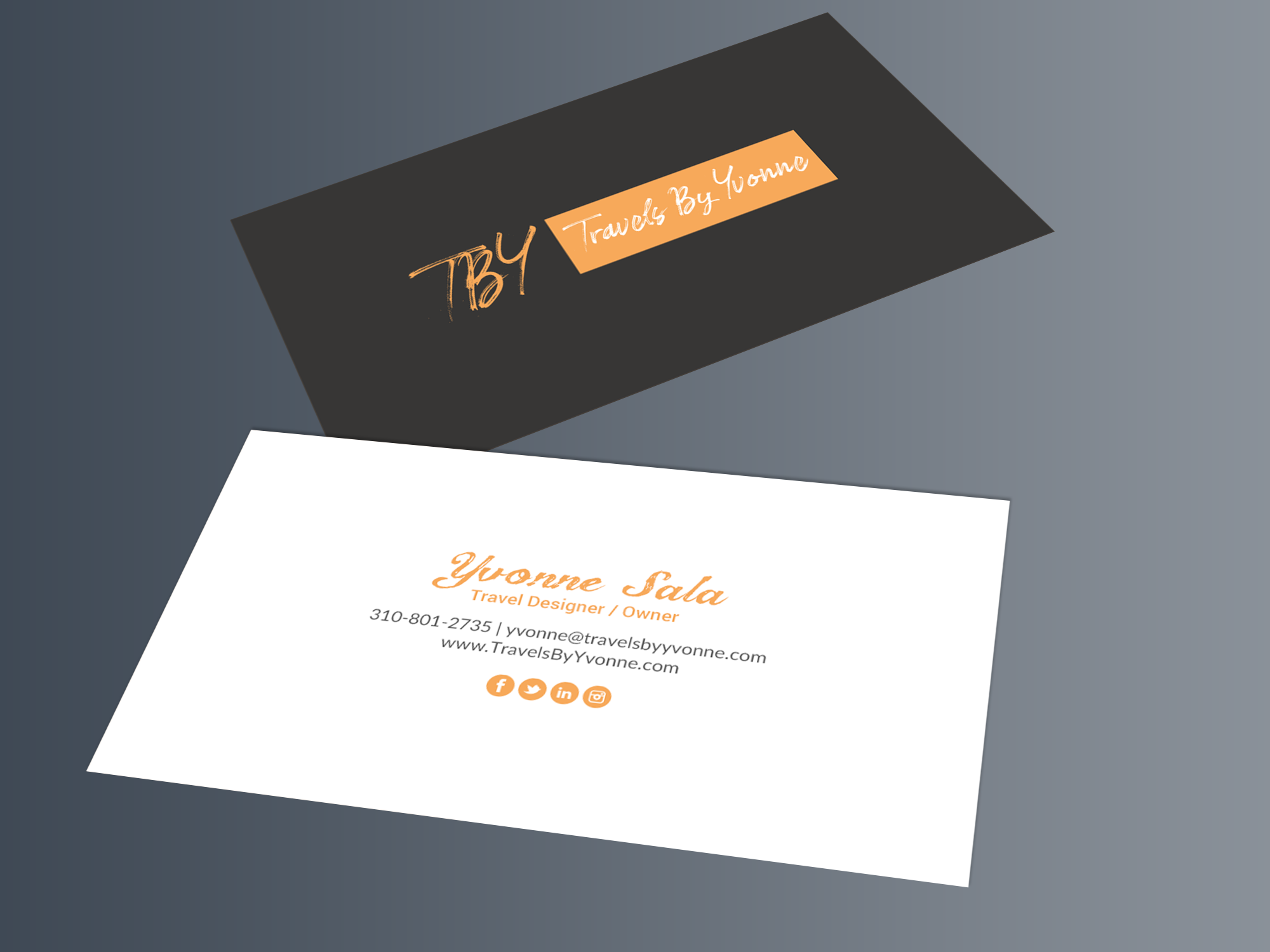 Design de Carte de Visite par chandrayaan.creative pour Travels By Yvonne  | Design #23503248