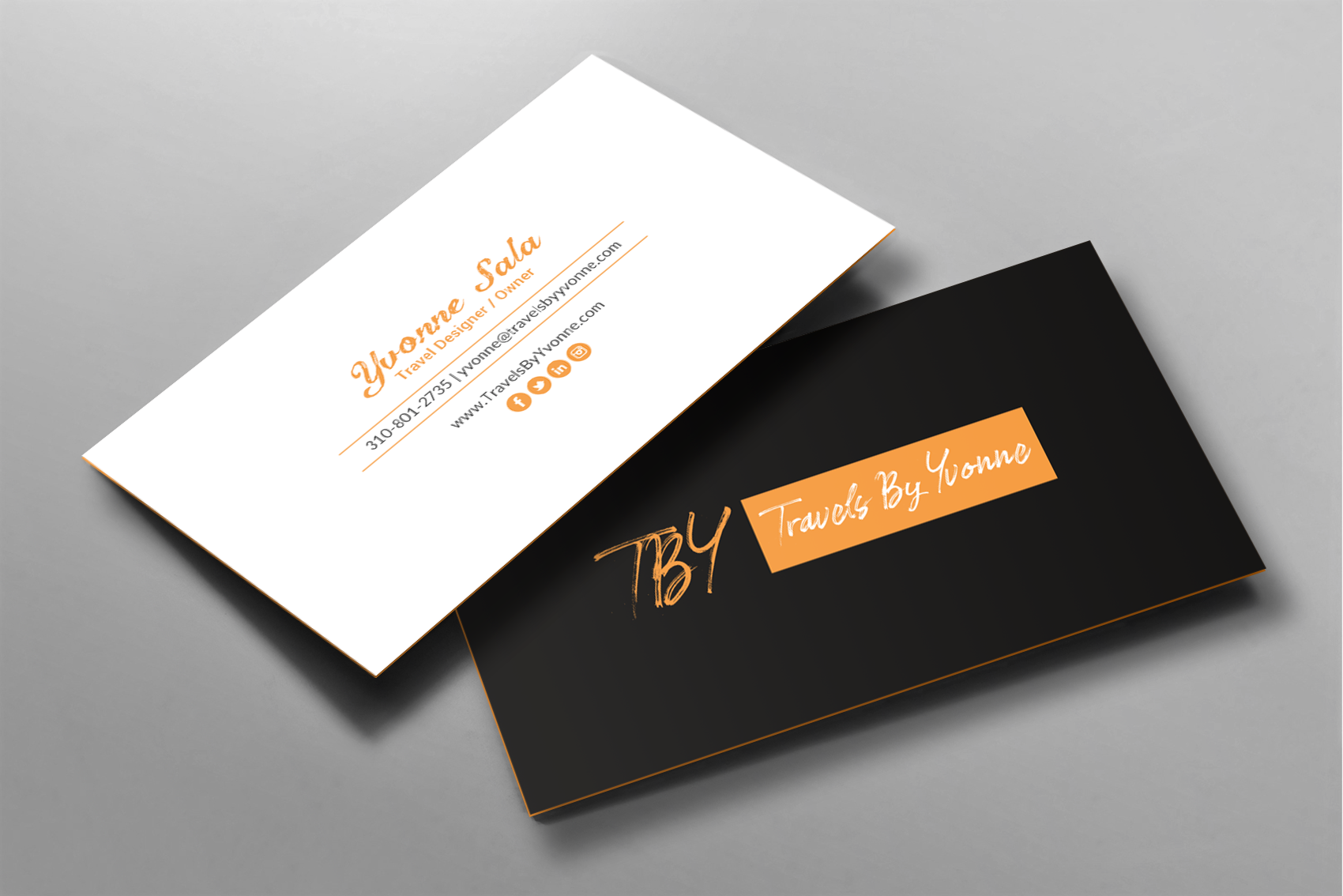 Diseño de Tarjeta de Presentación por chandrayaan.creative para Travels By Yvonne  | Diseño #23503254