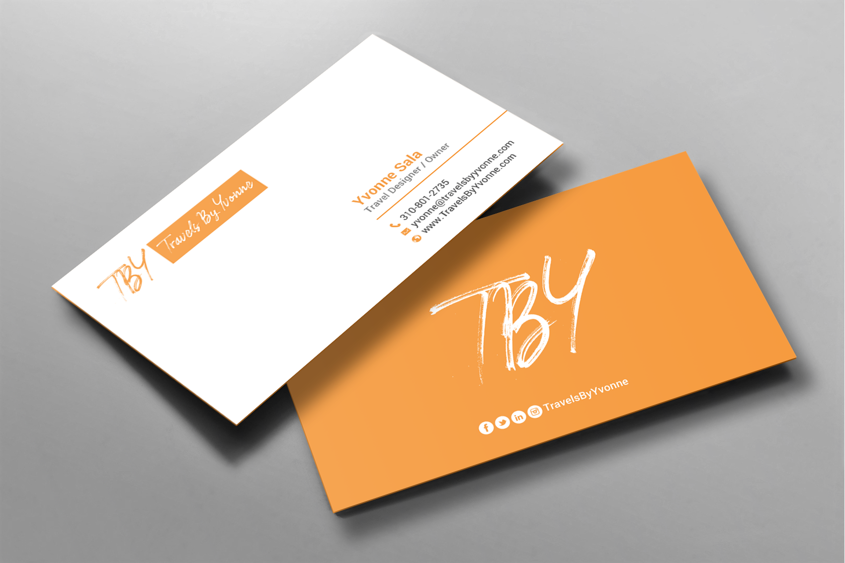 Business Card Design by chandrayaan.creative for Travels By Yvonne  | Design #23503255
