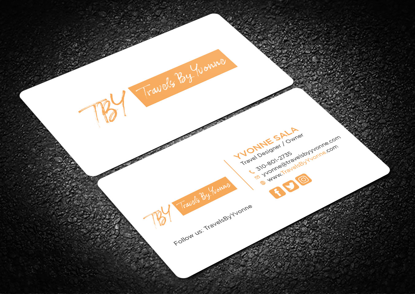 Business Card Design by Tripti Ranjan Gain for Travels By Yvonne  | Design #23507375
