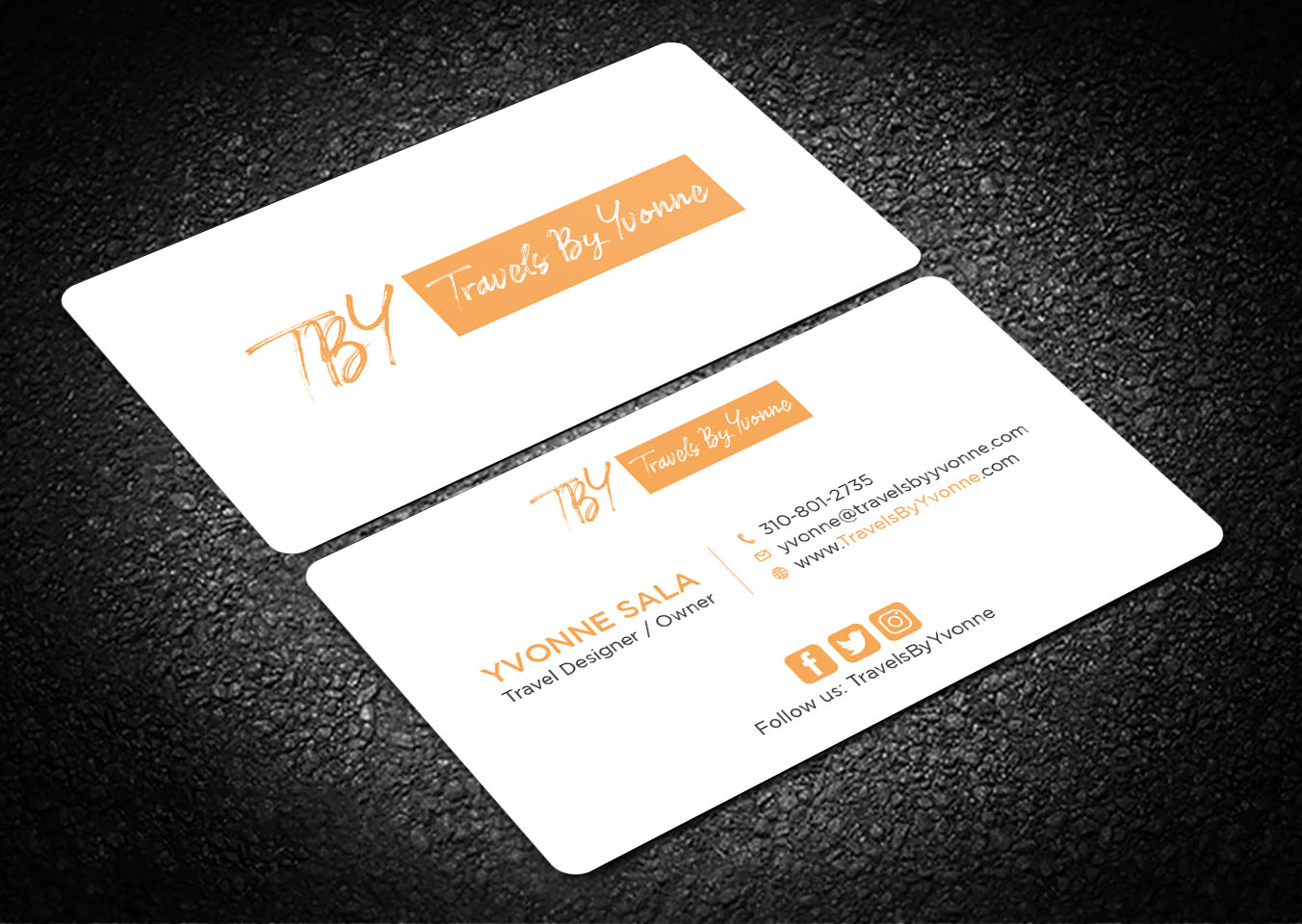 Business Card Design by Tripti Ranjan Gain for Travels By Yvonne  | Design #23507376
