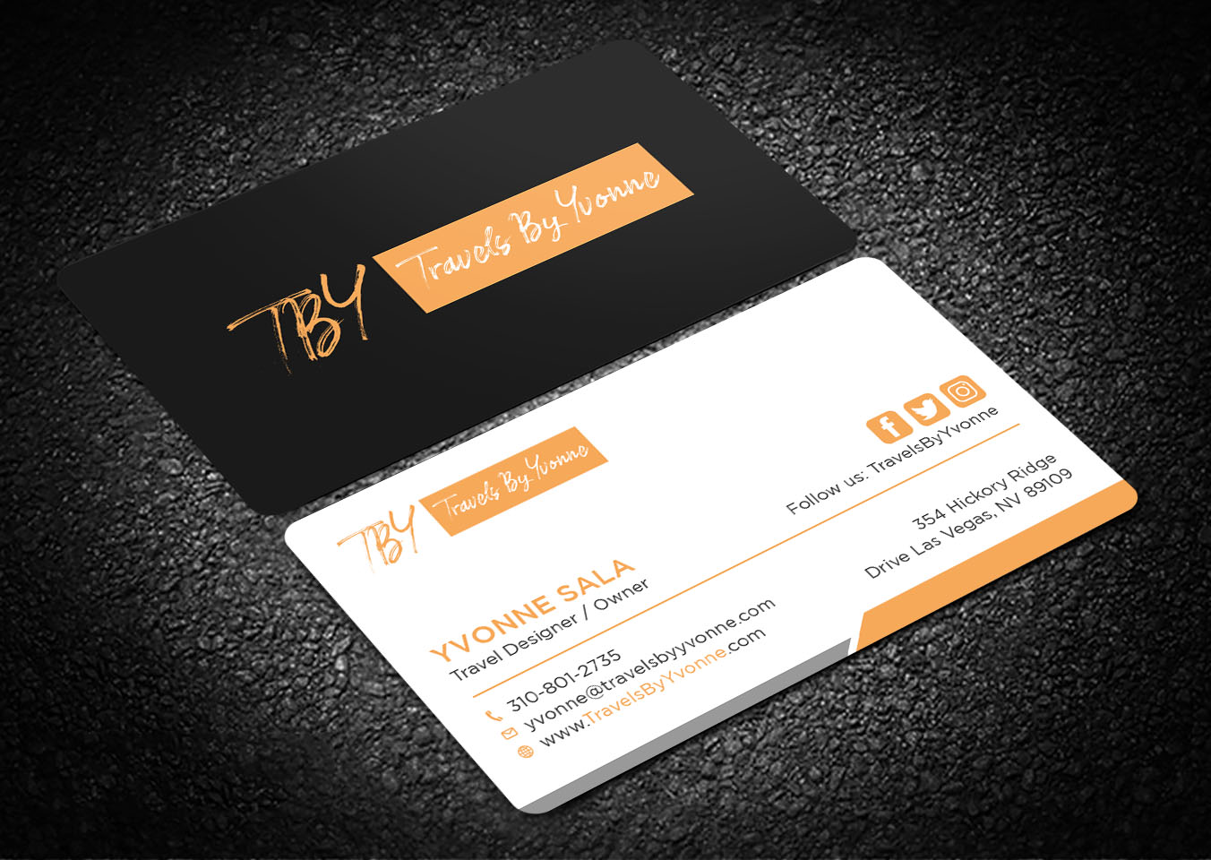 Business Card Design by Tripti Ranjan Gain for Travels By Yvonne  | Design #23507379