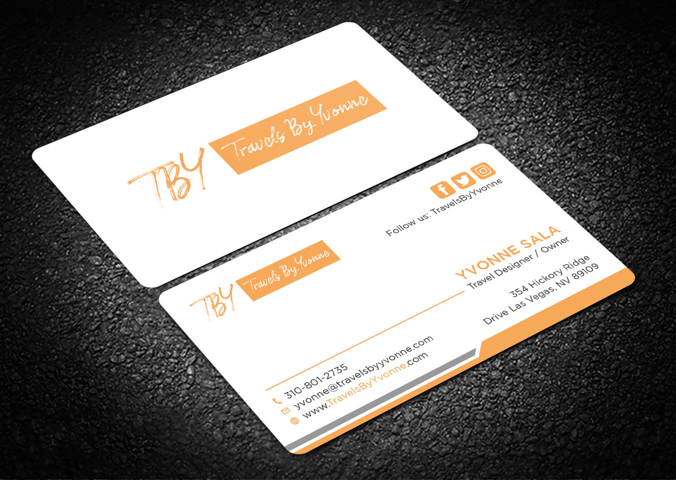 Business Card Design by Tripti Ranjan Gain for Travels By Yvonne  | Design #23507380