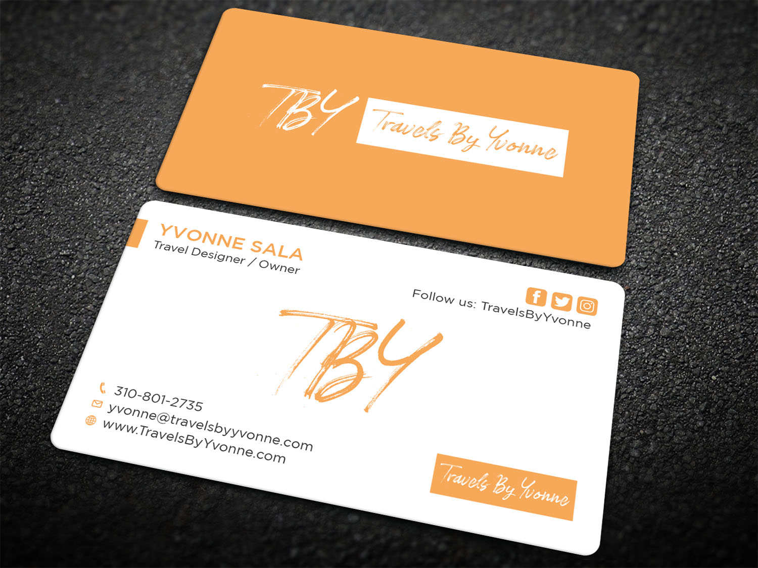 Business Card Design by Tripti Ranjan Gain for Travels By Yvonne  | Design #23507385