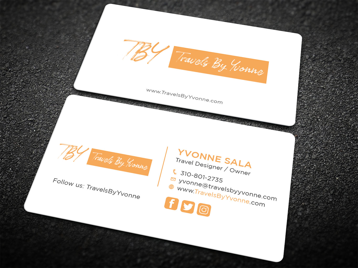 Business Card Design by Tripti Ranjan Gain for Travels By Yvonne  | Design #23507386