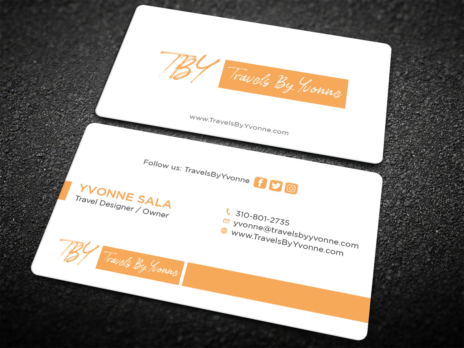 Diseño de Tarjeta de Presentación por Tripti Ranjan Gain para Travels By Yvonne  | Diseño #23507390