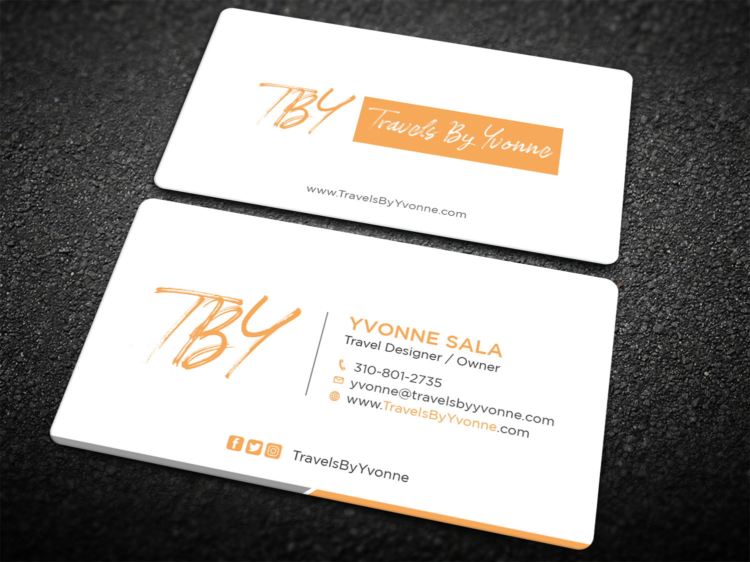Diseño de Tarjeta de Presentación por Tripti Ranjan Gain para Travels By Yvonne  | Diseño #23507538