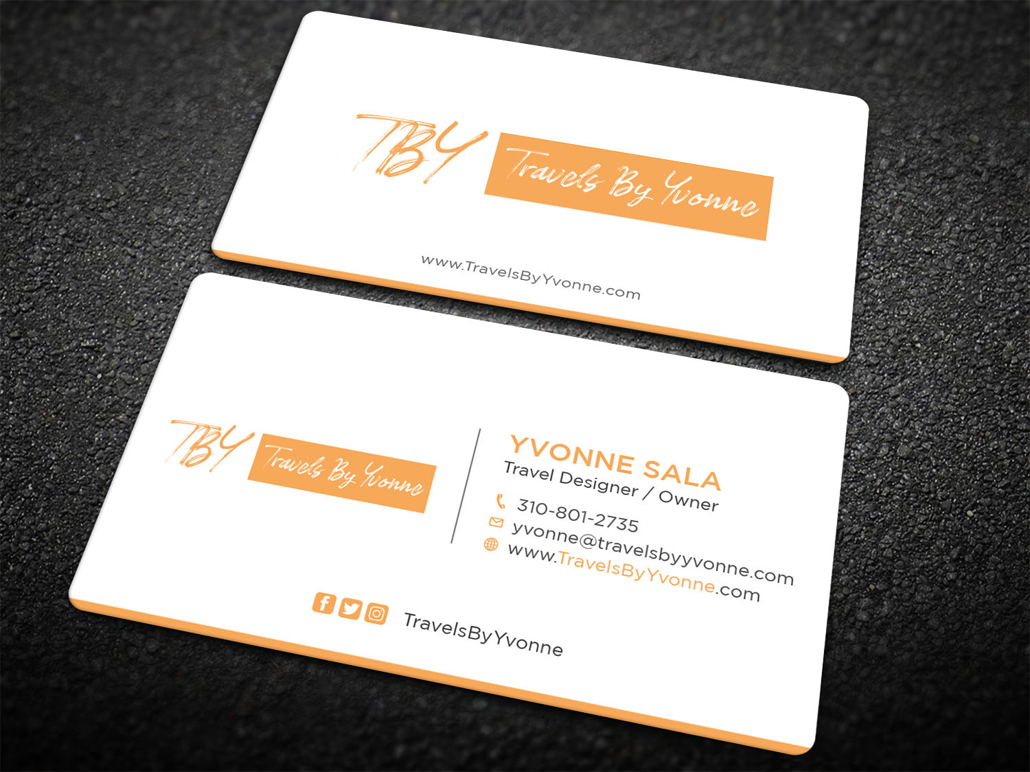 Business Card Design by Tripti Ranjan Gain for Travels By Yvonne  | Design #23507539