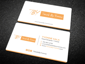 Travels By Yvonne Business Cards | Business Card Design by Tripti Ranjan Gain