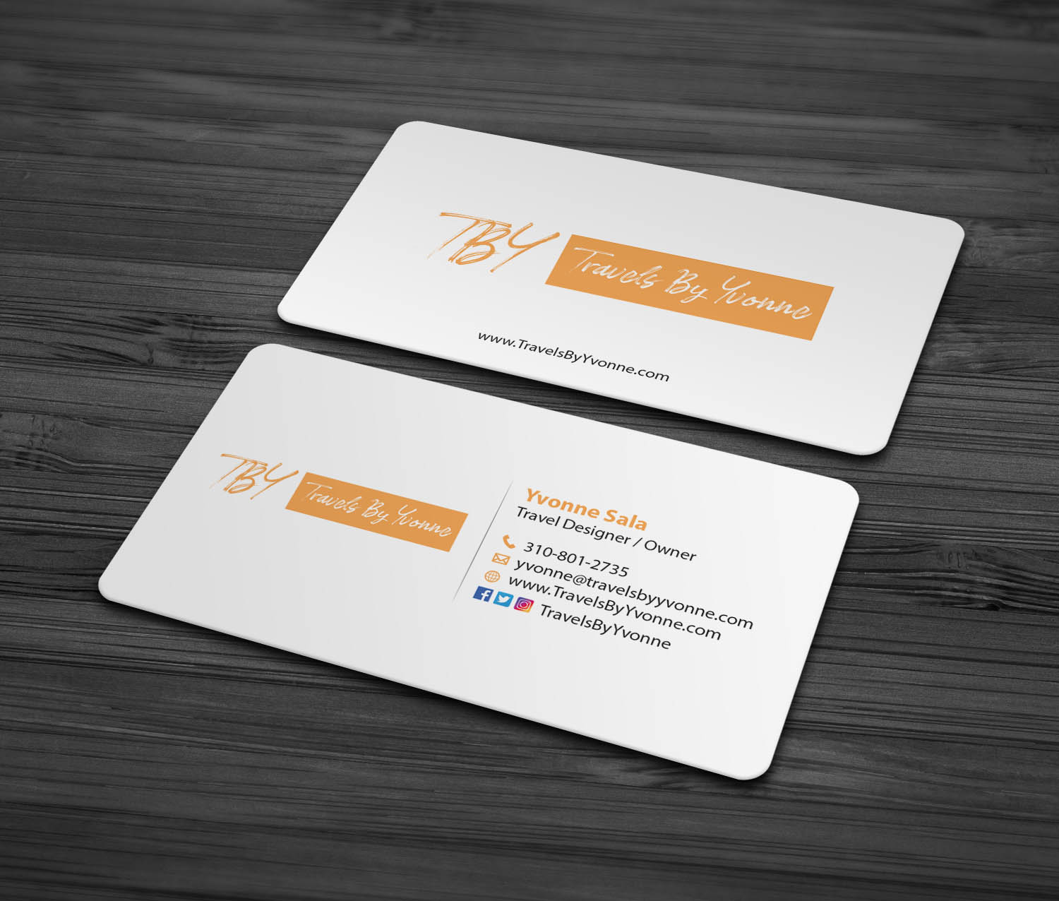 Business Card Design by MDesign for Travels By Yvonne  | Design #23499081