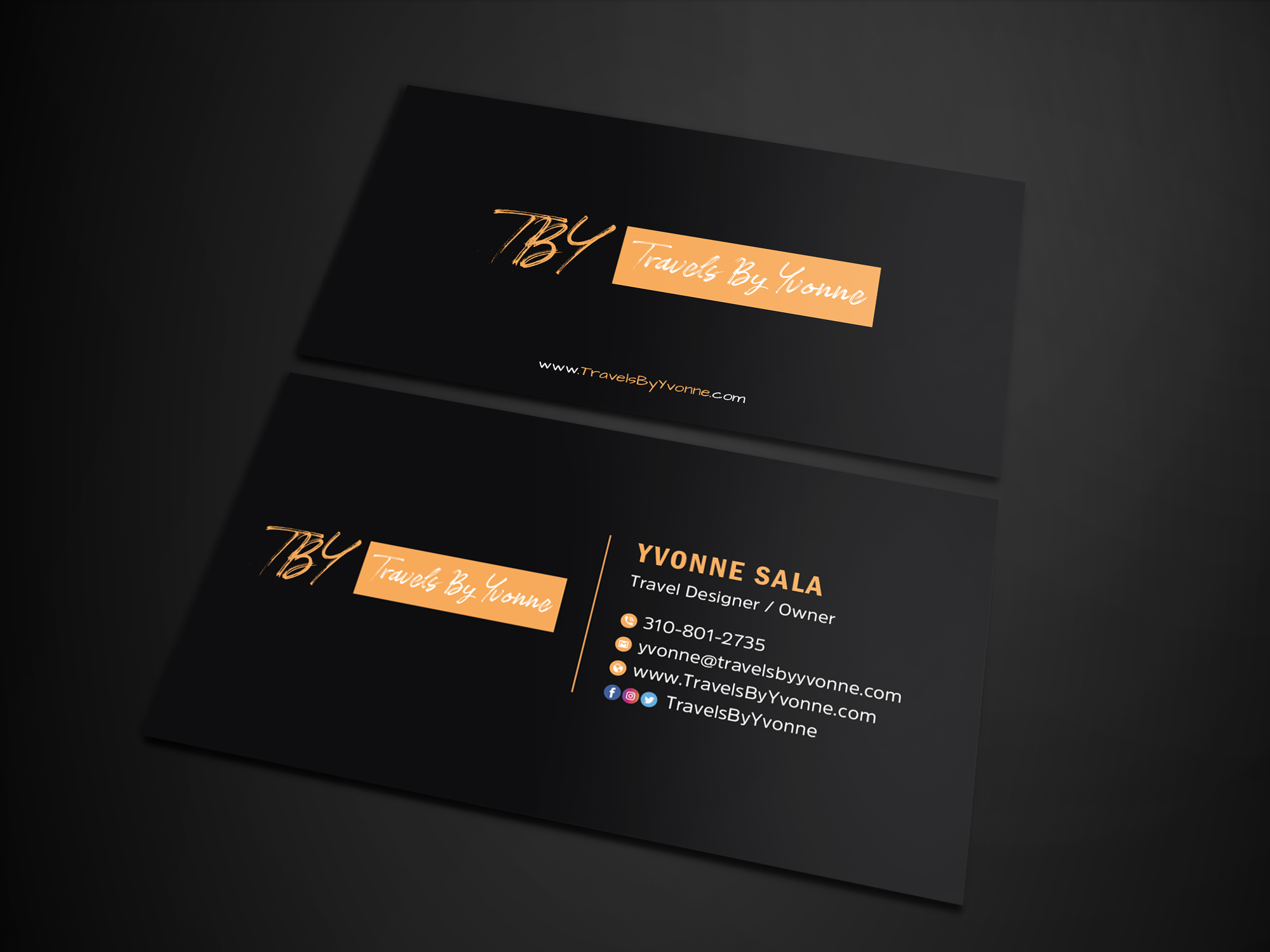 Business Card Design by Uttom 2 for Travels By Yvonne  | Design #23499654