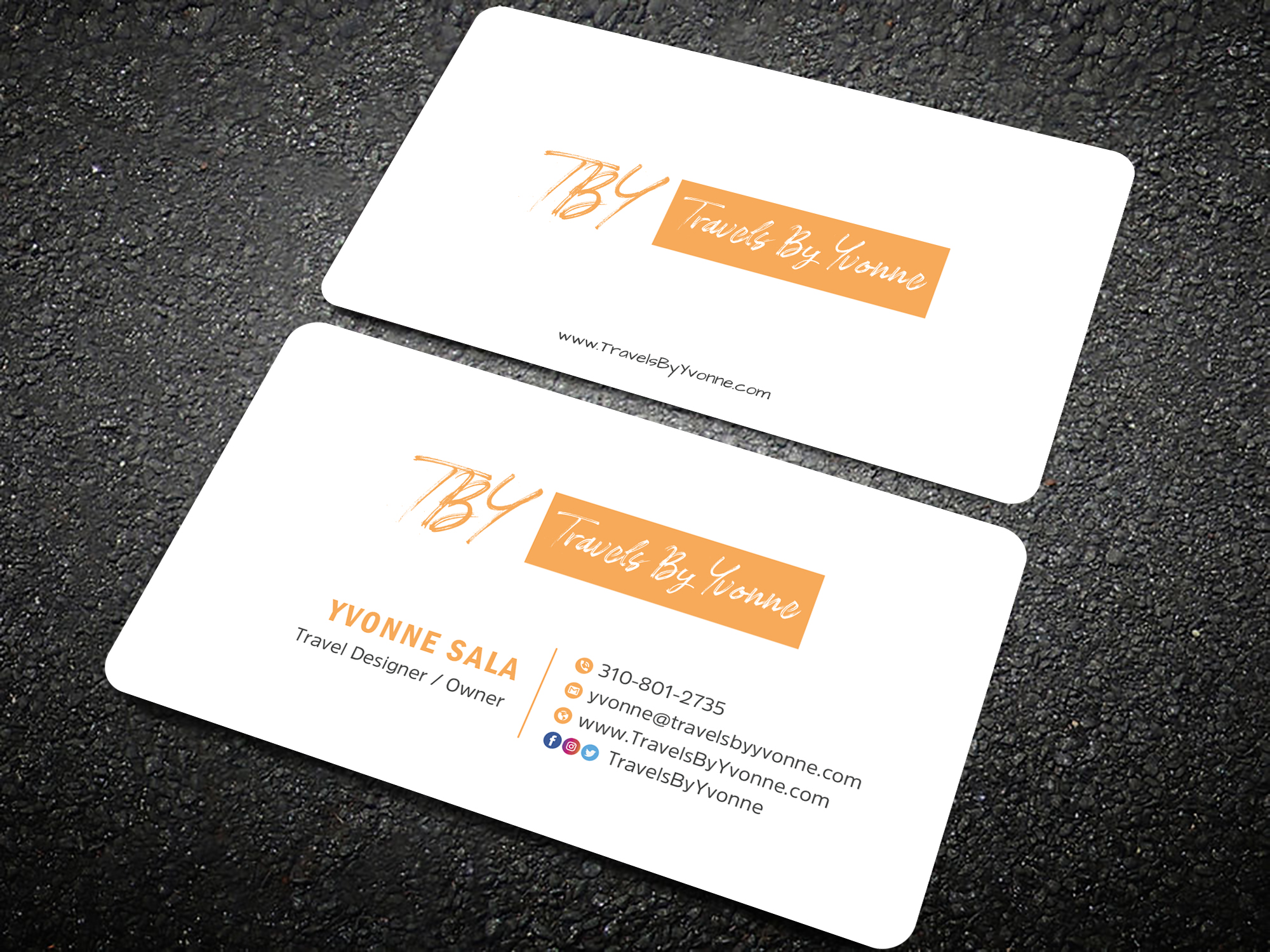 Business Card Design by Uttom 2 for Travels By Yvonne  | Design #23499719