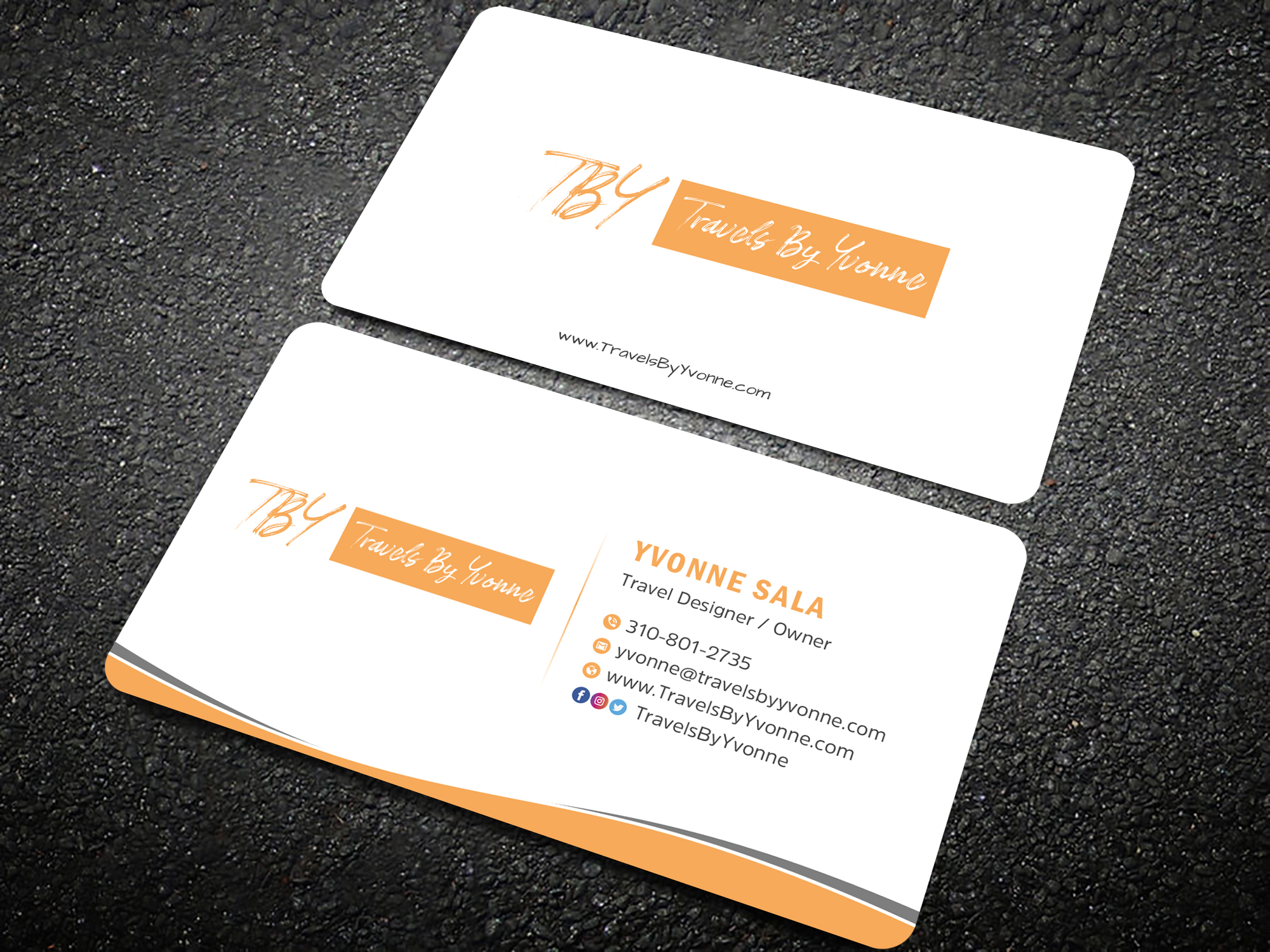 Business Card Design by Uttom 2 for Travels By Yvonne  | Design #23499721
